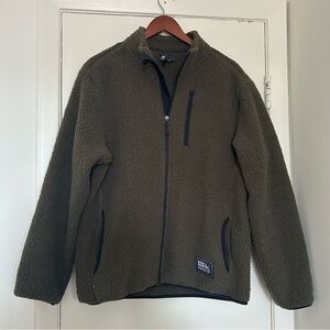 Eddie Bauer Olive Green Fleece Jacket